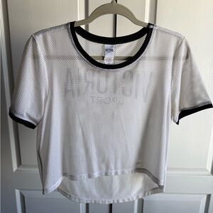 Victoria's Secret Black and White Mesh Top